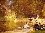 Edward Henry Potthast In Central Park painting